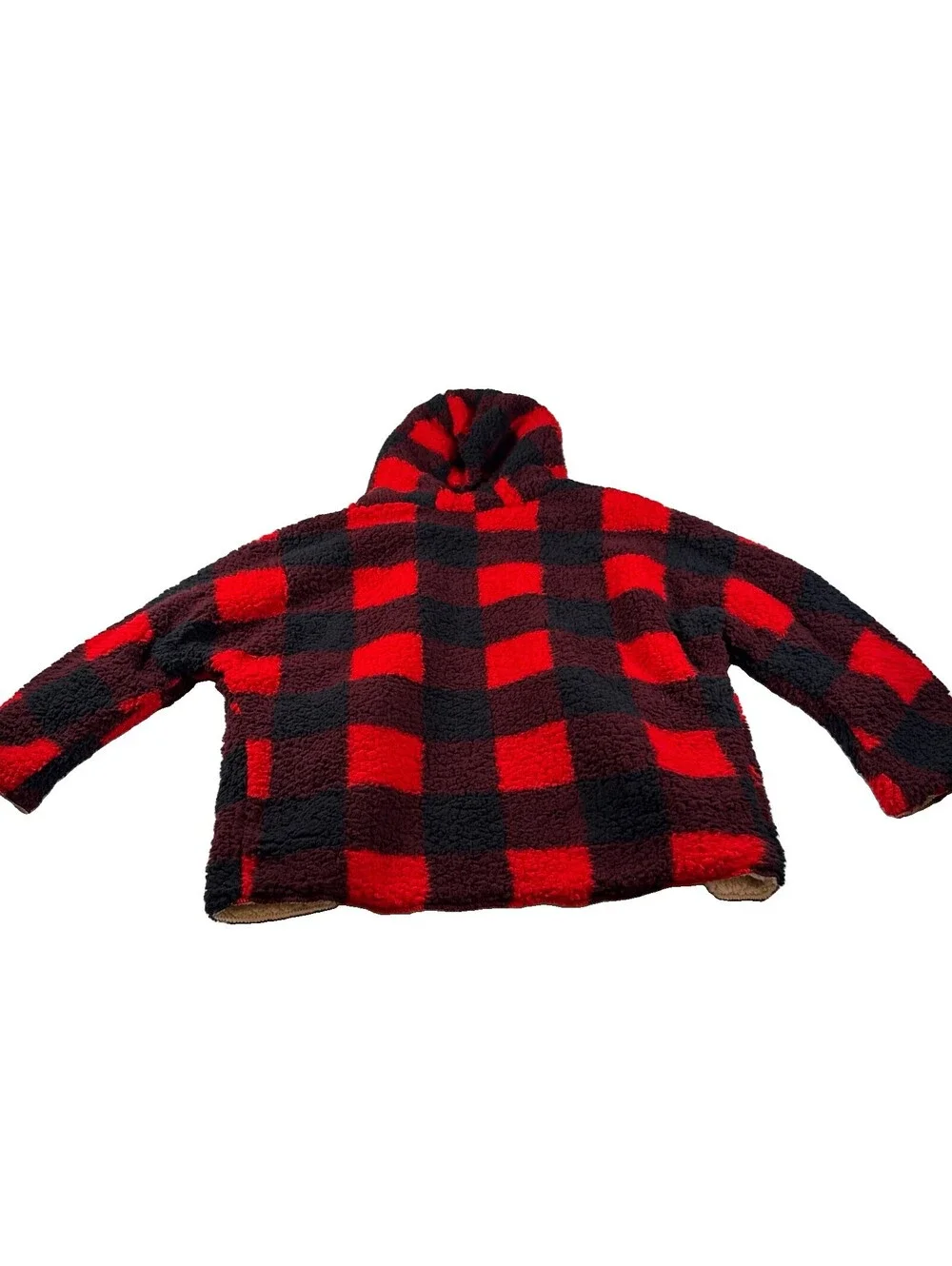 SweetRain Fleece Hooded Jacket Plaid Sz S Pre Owned Very Clean